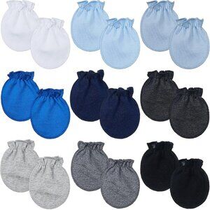 Newborn Cotton Mittens: 9 Pairs, No Scratch Design for Babies 0-6 Months